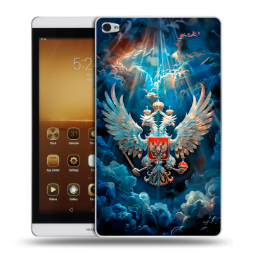 Силиконовый чехол на Huawei MediaPad M2 с принтом Герб флаг России Силиконовый чехол на Huawei MediaPad M2 с принтом Герб флаг России
