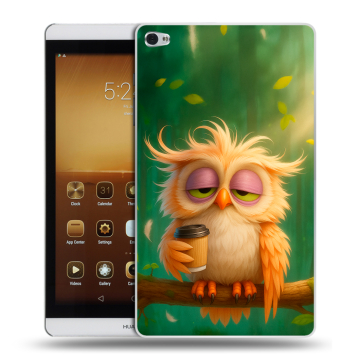Силиконовый чехол на Huawei MediaPad M2 с принтом сова