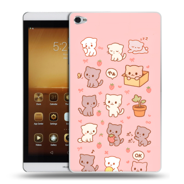 Силиконовый чехол на Huawei MediaPad M2 с принтом Hello Kitty Хелоу Кити