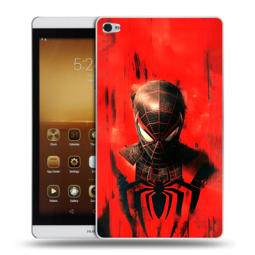 Силиконовый чехол на Huawei MediaPad M2 с принтом человек паук spiderman