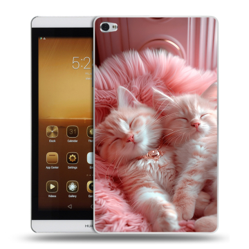 Силиконовый чехол на Huawei MediaPad M2 с принтом котята котики