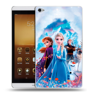 Силиконовый чехол на Huawei MediaPad M2 с принтом Холодное сердце Frozen