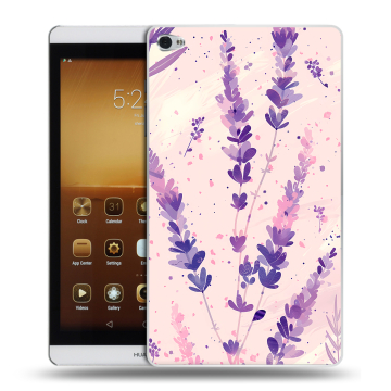 Силиконовый чехол на Huawei MediaPad M2 с принтом цветы лаванда