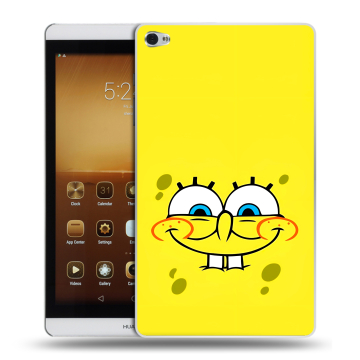 Силиконовый чехол на Huawei MediaPad M2 с принтом спанчбоб спанч боб