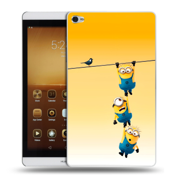 Силиконовый чехол на Huawei MediaPad M2 с принтом Миньоны Силиконовый чехол на Huawei MediaPad M2 с принтом Миньоны