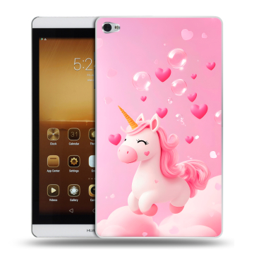 Силиконовый чехол на Huawei MediaPad M2 с принтом Единорог