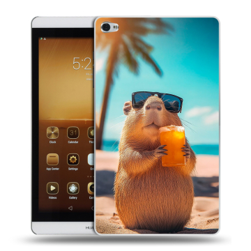 Силиконовый чехол на Huawei MediaPad M2 с принтом Капибара