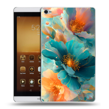 Силиконовый чехол на Huawei MediaPad M2 с принтом Цветы