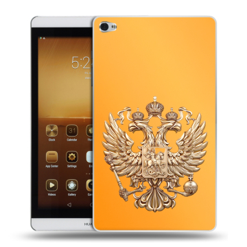Силиконовый чехол на Huawei MediaPad M2 с принтом Герб Флаг России