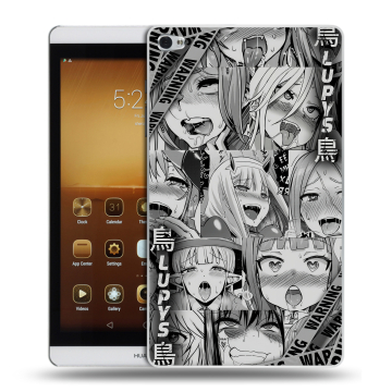 Силиконовый чехол на Huawei MediaPad M2 с принтом Ahegao Ахегао Аниме