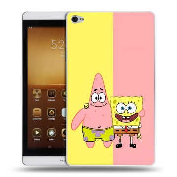 Силиконовый чехол на Huawei MediaPad M2 с принтом Спанч боб Спанчбоб