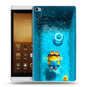 Силиконовый чехол на Huawei MediaPad M2 с принтом Миньоны