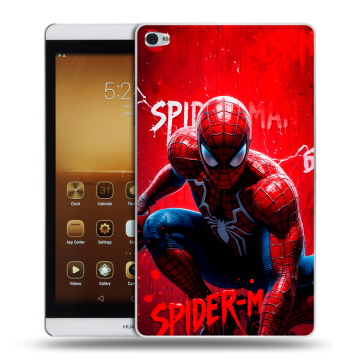 Силиконовый чехол на Huawei MediaPad M2 с принтом Spiderman Человек паук