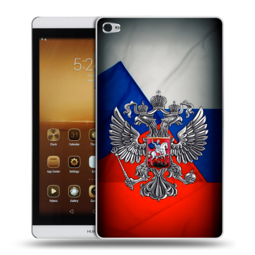 Силиконовый чехол на Huawei MediaPad M2 с принтом Флаг России