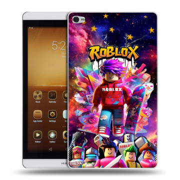 Силиконовый чехол на Huawei MediaPad M2 с принтом Roblox Роблокс