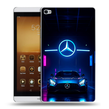 Силиконовый чехол на Huawei MediaPad M2 с принтом Mercedes Мерседес