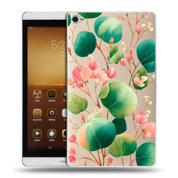 Силиконовый чехол на Huawei MediaPad M2 с принтом женский