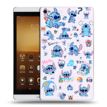 Силиконовый чехол на Huawei MediaPad M2 с принтом Лило и Стич