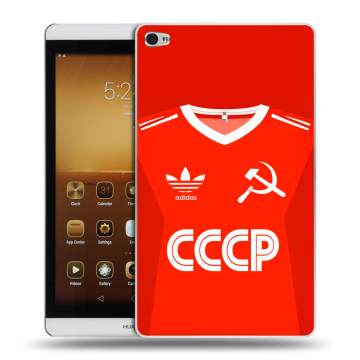 Силиконовый чехол на Huawei MediaPad M2 с принтом Флаг Герб СССР
