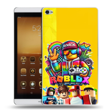 Силиконовый чехол на Huawei MediaPad M2 с принтом Roblox Роблокс