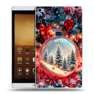 Силиконовый чехол на Huawei MediaPad M2 с принтом Новый год