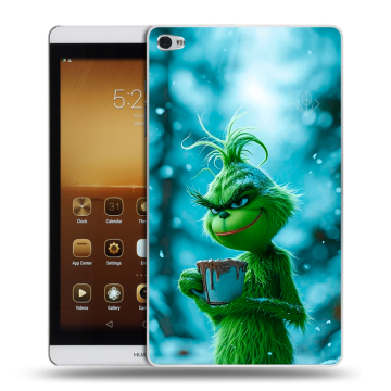 Силиконовый чехол на Huawei MediaPad M2 с принтом Новый год гринч