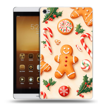 Силиконовый чехол на Huawei MediaPad M2 с принтом Новый год