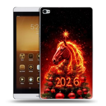 Силиконовый чехол на Huawei MediaPad M2 с принтом Новый год