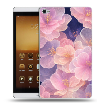 Силиконовый чехол на Huawei MediaPad M2 с принтом женский