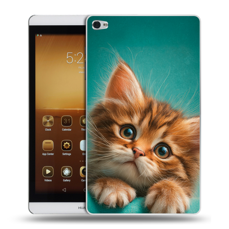 Силиконовый чехол на Huawei MediaPad M2 с принтом котенок Силиконовый чехол на Huawei MediaPad M2 с принтом котенок