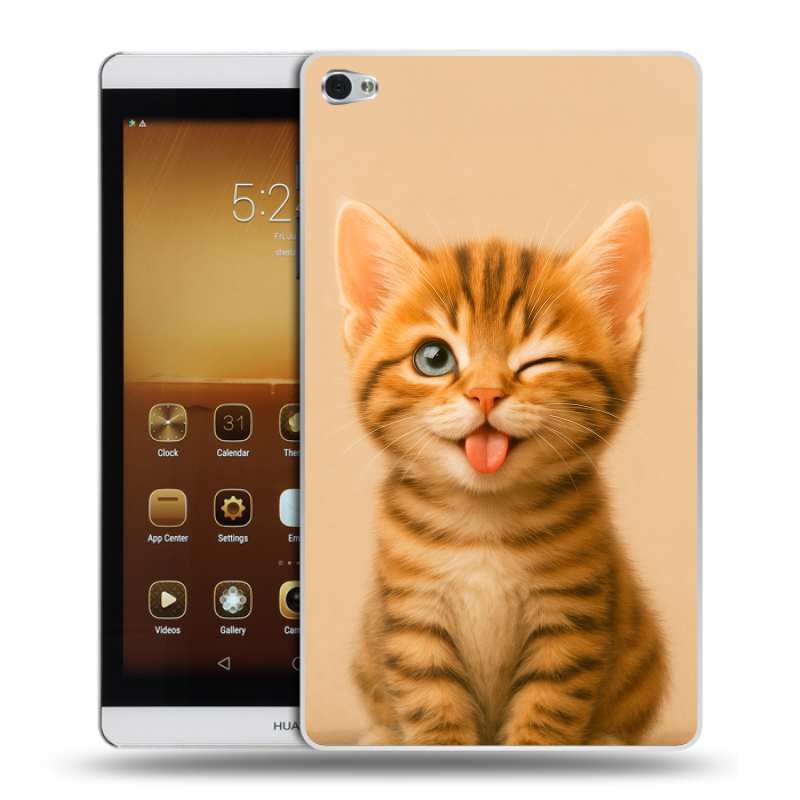 Силиконовый чехол на Huawei MediaPad M2 с принтом котенок Силиконовый чехол на Huawei MediaPad M2 с принтом котенок