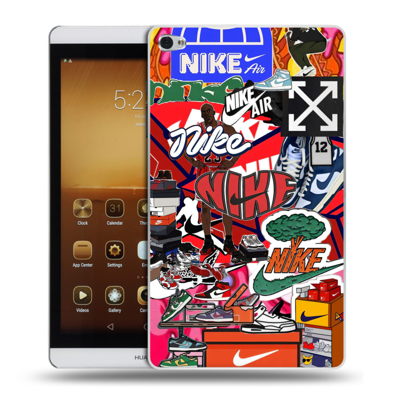 Силиконовый чехол на Huawei MediaPad M2 с принтом Найк Nike яркий Силиконовый чехол на Huawei MediaPad M2 с принтом Найк Nike яркий