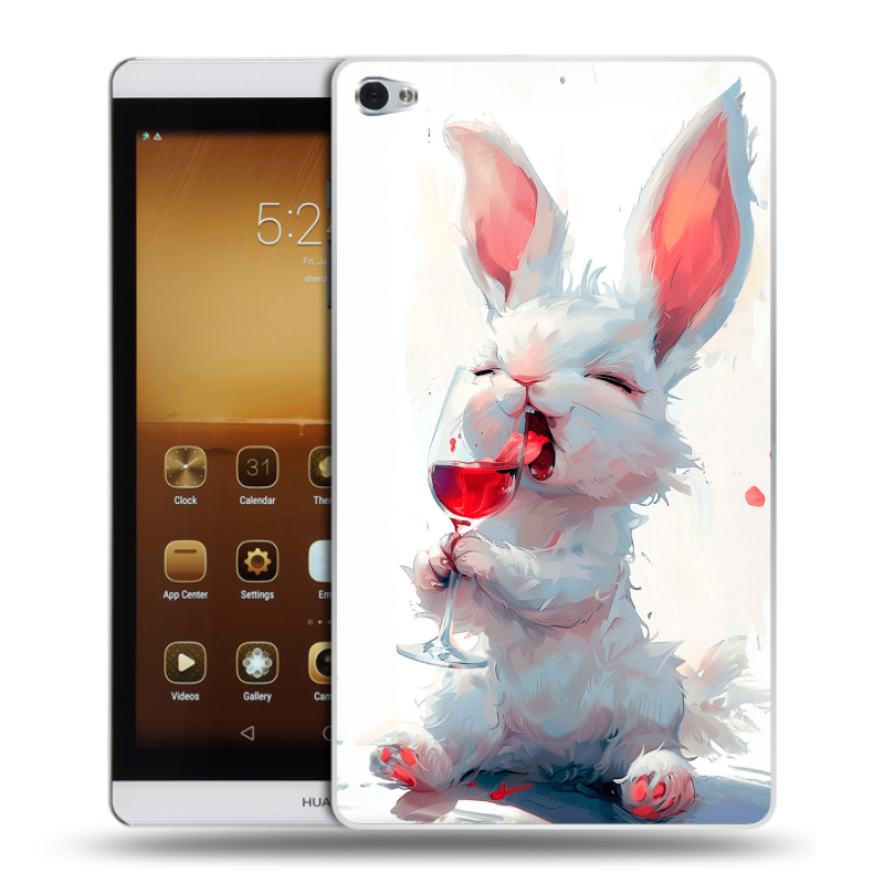 Силиконовый чехол на Huawei MediaPad M2 с принтом кролик зайчик Силиконовый чехол на Huawei MediaPad M2 с принтом кролик зайчик