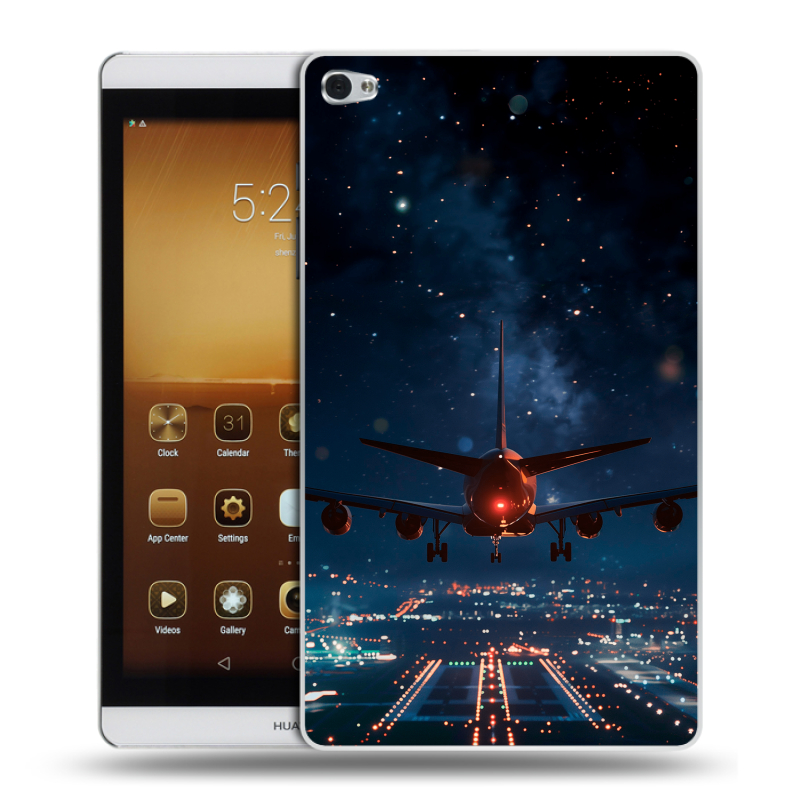 Силиконовый чехол на Huawei MediaPad M2 с принтом самолет Силиконовый чехол на Huawei MediaPad M2 с принтом самолет