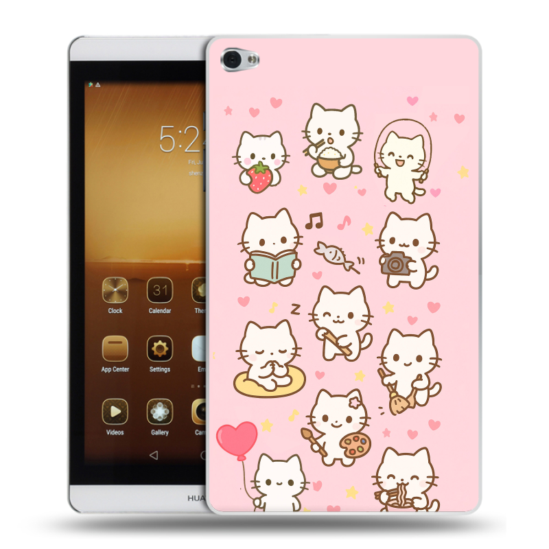 Силиконовый чехол на Huawei MediaPad M2 с принтом Hello Kitty Хелоу Кити Силиконовый чехол на Huawei MediaPad M2 с принтом Hello Kitty Хелоу Кити