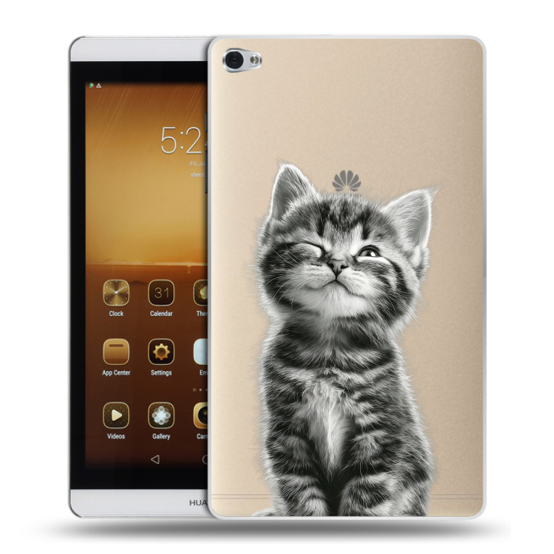 Силиконовый чехол на Huawei MediaPad M2 с принтом Котенок Силиконовый чехол на Huawei MediaPad M2 с принтом Котенок
