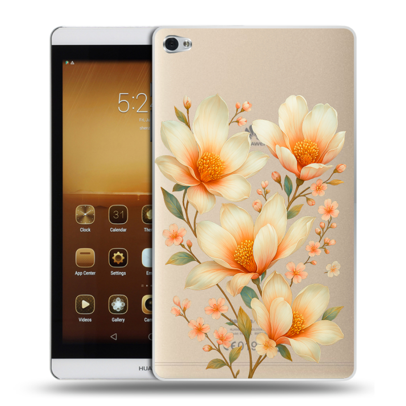 Силиконовый чехол на Huawei MediaPad M2 с принтом Цветы Силиконовый чехол на Huawei MediaPad M2 с принтом Цветы