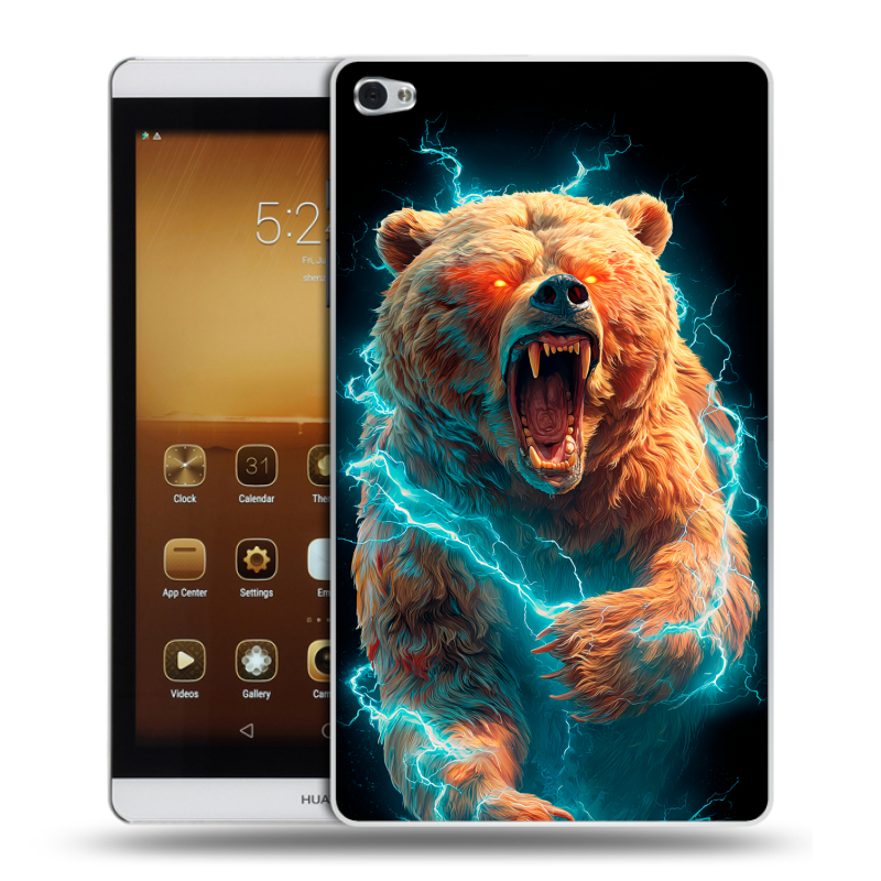 Силиконовый чехол на Huawei MediaPad M2 с принтом Медведь Силиконовый чехол на Huawei MediaPad M2 с принтом Медведь