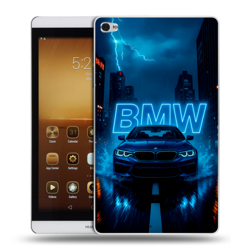 Силиконовый чехол на Huawei MediaPad M2 с принтом BMW БМВ Силиконовый чехол на Huawei MediaPad M2 с принтом BMW БМВ
