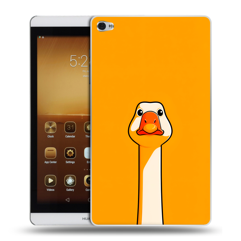 Силиконовый чехол на Huawei MediaPad M2 с принтом Смешная утка Силиконовый чехол на Huawei MediaPad M2 с принтом Смешная утка