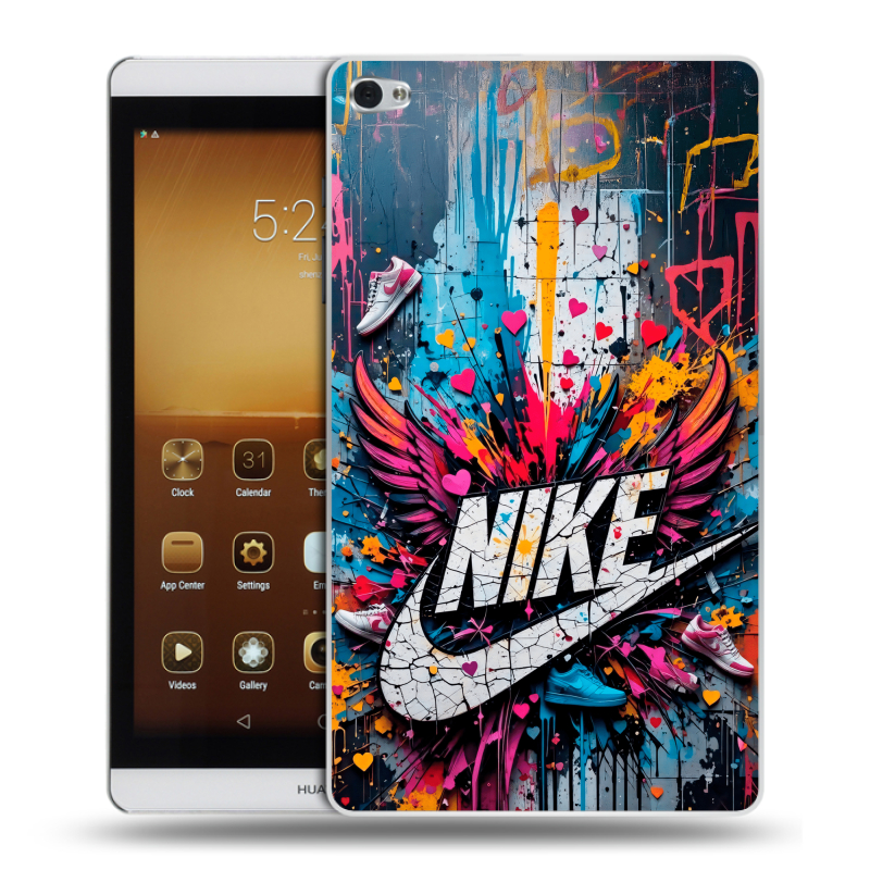 Силиконовый чехол на Huawei MediaPad M2 с принтом Nike Найк Силиконовый чехол на Huawei MediaPad M2 с принтом Nike Найк