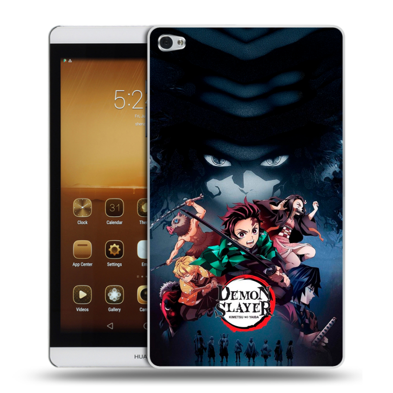 Силиконовый чехол на Huawei MediaPad M2 с принтом Demon Slayer Клинок рассекающий демонов Силиконовый чехол на Huawei MediaPad M2 с принтом Demon Slayer Клинок рассекающий демонов
