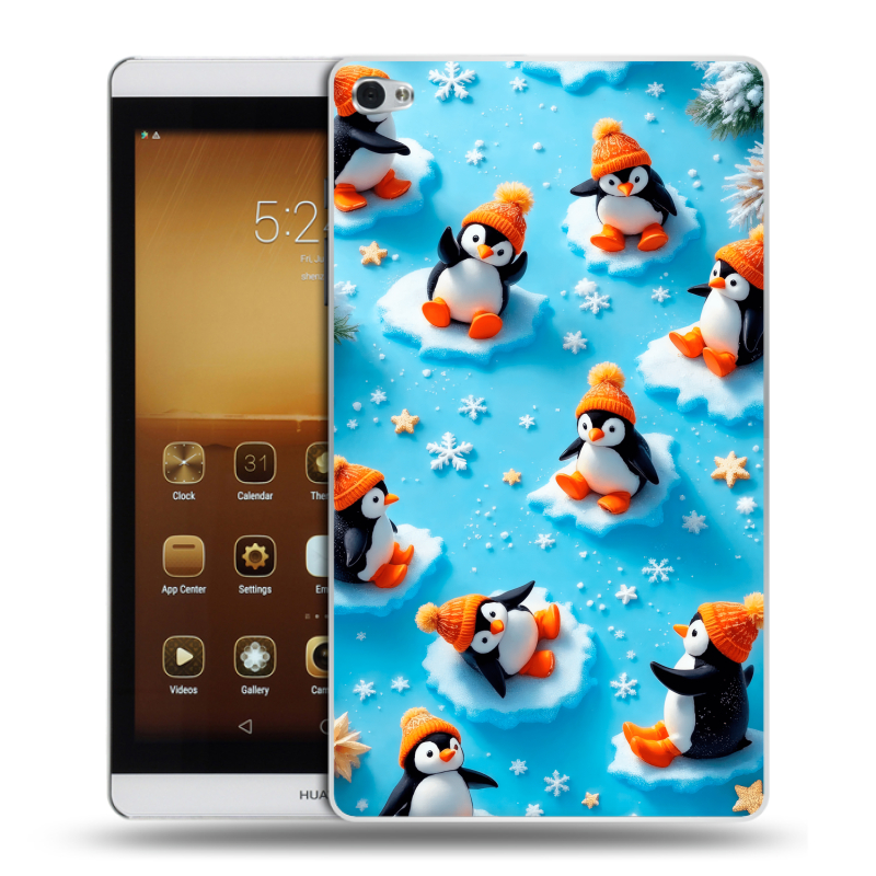 Силиконовый чехол на Huawei MediaPad M2 с принтом Новый год Силиконовый чехол на Huawei MediaPad M2 с принтом Новый год