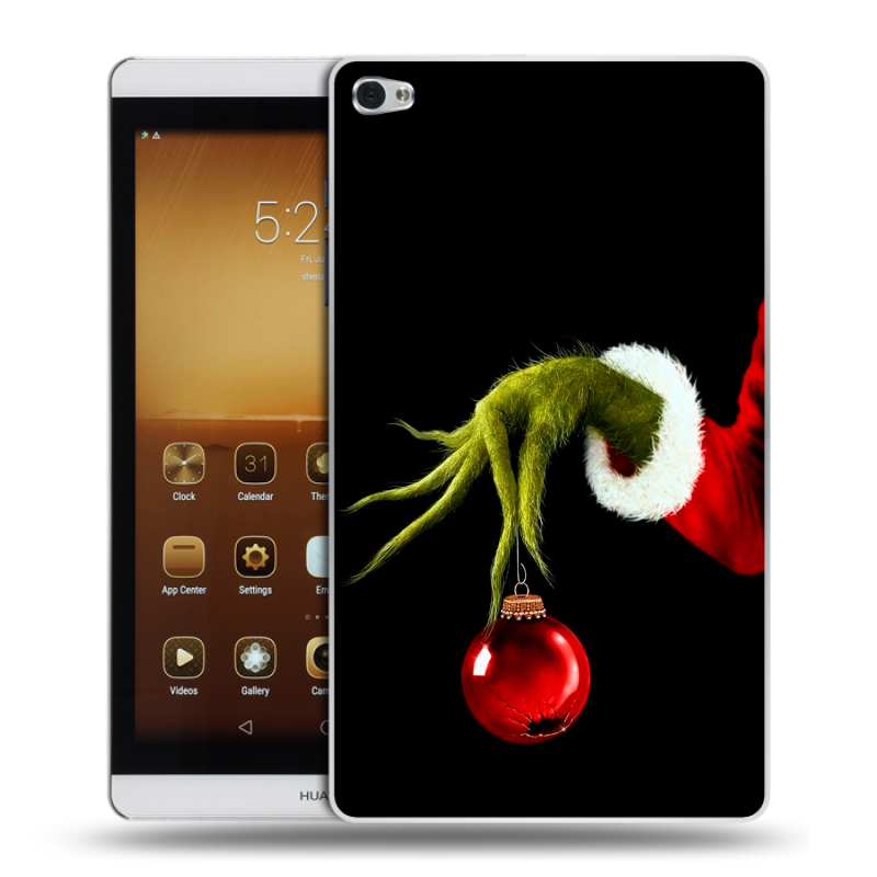 Силиконовый чехол на Huawei MediaPad M2 с принтом Новый год Гринч Силиконовый чехол на Huawei MediaPad M2 с принтом Новый год Гринч