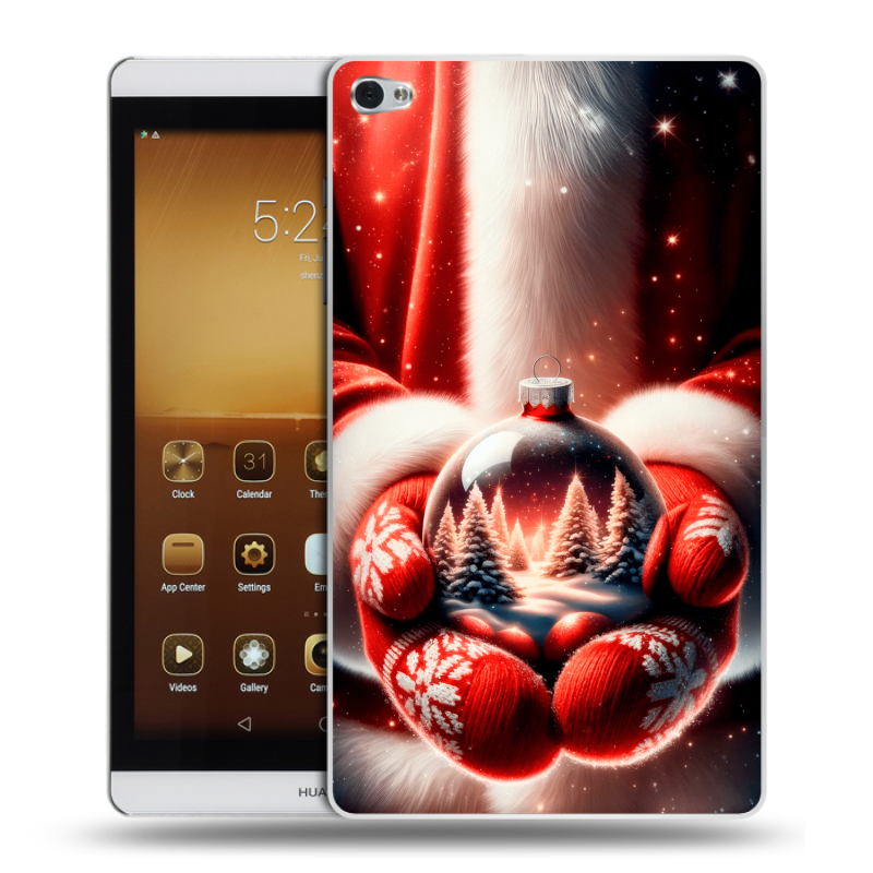 Силиконовый чехол на Huawei MediaPad M2 с принтом Новый год Силиконовый чехол на Huawei MediaPad M2 с принтом Новый год