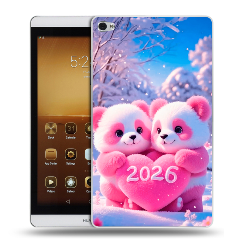Силиконовый чехол на Huawei MediaPad M2 с принтом Новый год Силиконовый чехол на Huawei MediaPad M2 с принтом Новый год