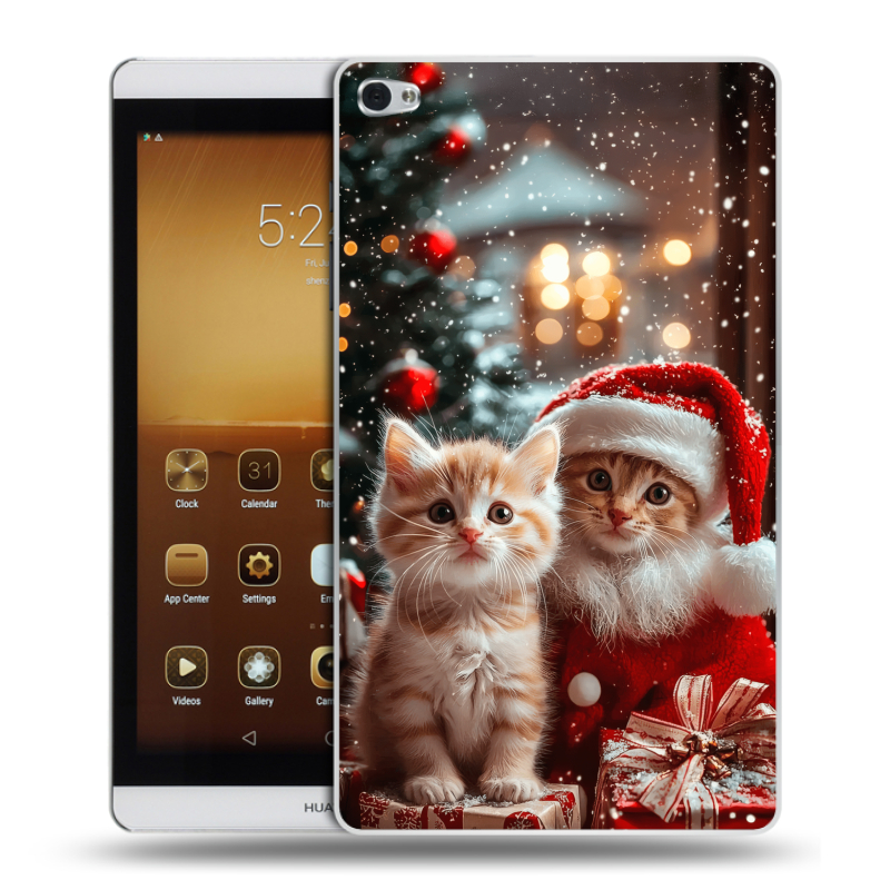 Силиконовый чехол на Huawei MediaPad M2 с принтом Новый год Силиконовый чехол на Huawei MediaPad M2 с принтом Новый год