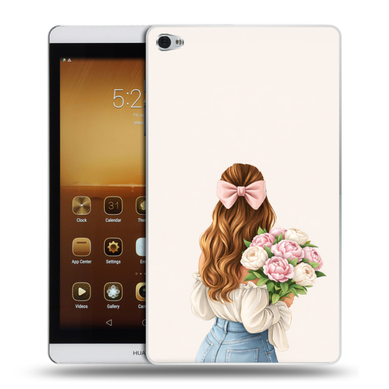 Силиконовый чехол на Huawei MediaPad M2 с принтом женский Силиконовый чехол на Huawei MediaPad M2 с принтом женский