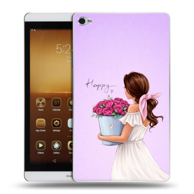 Силиконовый чехол на Huawei MediaPad M2 с принтом женский Силиконовый чехол на Huawei MediaPad M2 с принтом женский