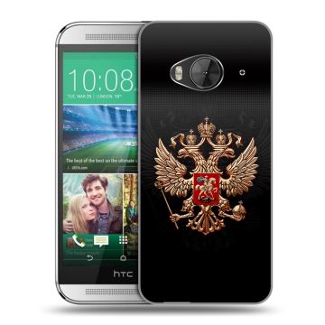 Силиконовый чехол на HTC One ME с принтом Герб России